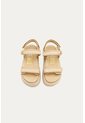 Sandalia Plataforma Lory Beige Mercedes Campuzano de Mercedes Campuzano