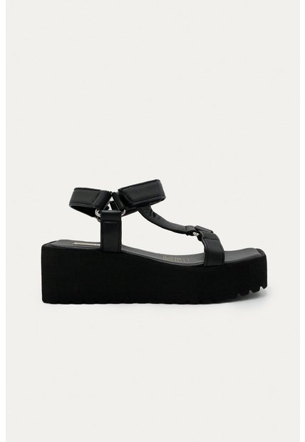 Sandalia Plataforma Ali Negro Mercedes Campuzano
