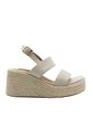 Spadrilla Plataforma Victoria Beige Mercedes Campuzano de Mercedes Campuzano