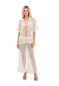 Pantalon Zaina Beige Mercedes Campuzano de Mercedes Campuzano