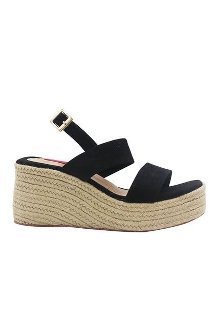 Spadrilla Plataforma Victoria Negro Mercedes Campuzano
