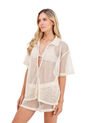 Camisa Seyla Beige Mercedes Campuzano de Mercedes Campuzano