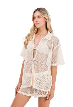 Camisa Seyla Beige Mercedes Campuzano
