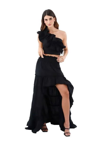 Falda Larga Kelly Negro Mercedes Campuzano