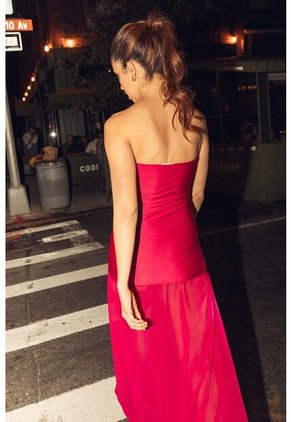 Vestido Largo Lunette Cherry Mercedes Campuzano