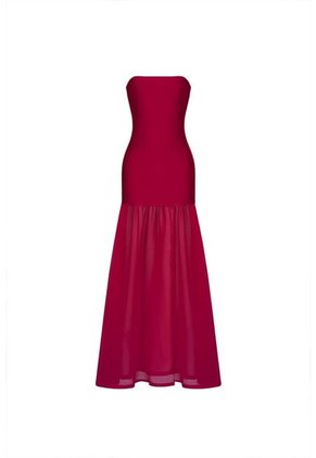 Vestido Largo Lunette Cherry Mercedes Campuzano