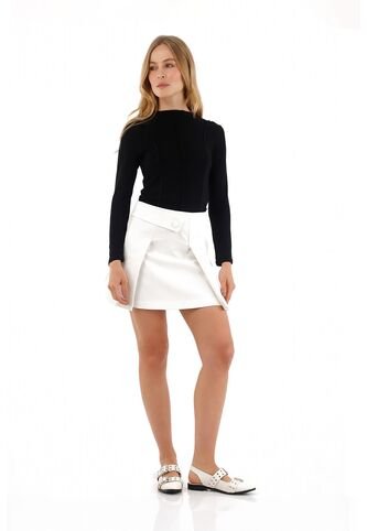 Falda Corta Demi Marfil Mercedes Campuzano Mercedes Campuzano