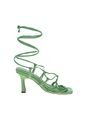 Sandalia Tacon Olivina Verde Mercedes Campuzano de Mercedes Campuzano