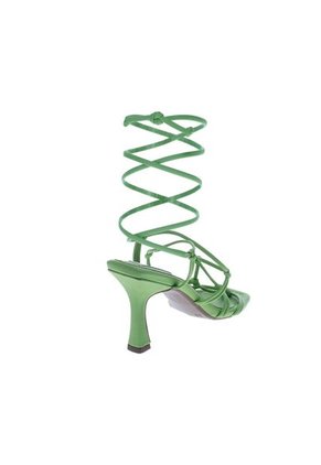 Sandalia Tacon Olivina Verde Mercedes Campuzano