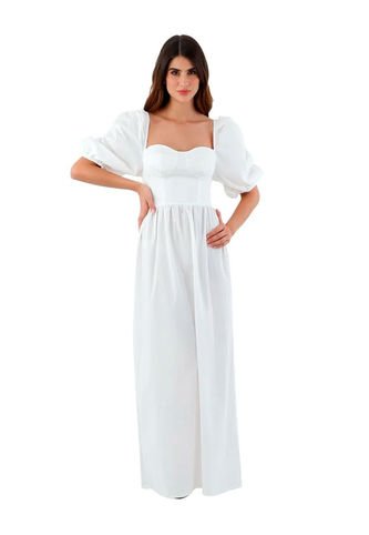 Vestido Largo Marfil Para Mujer Vivien Mercedes Campuzano Mercedes Campuzano