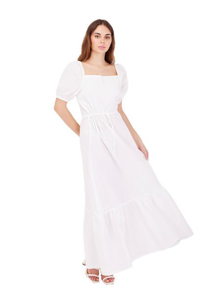Vestido Largo Tales Of Sun Marfil Mercedes Campuzano