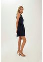 Vestido Corto Solene Azul Mercedes Campuzano de Mercedes Campuzano