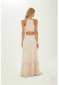 Vestido Largo Sophie Beige Mercedes Campuzano de Mercedes Campuzano