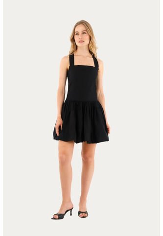 Vestido Corto Mystic Negro Mercedes Campuzano Mercedes Campuzano