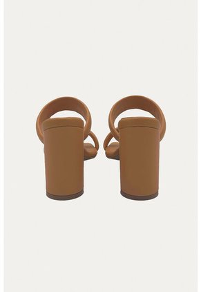 Sandalia Tacón Angelina Beige Mercedes Campuzano