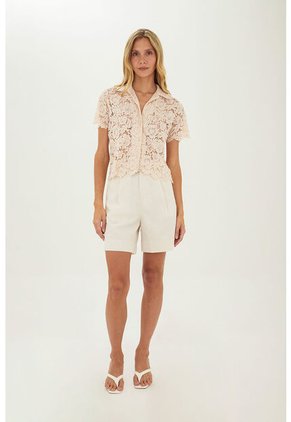 Camisa Steph Beige Mercedes Campuzano