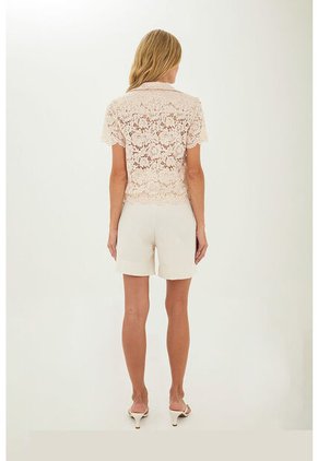 Camisa Steph Beige Mercedes Campuzano