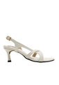 Sandalia Tacón Antoniet Marfil Mercedes Campuzano de Mercedes Campuzano