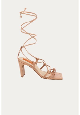 Sandalia Tacón Amelia Beige Mercedes Campuzano Mercedes Campuzano