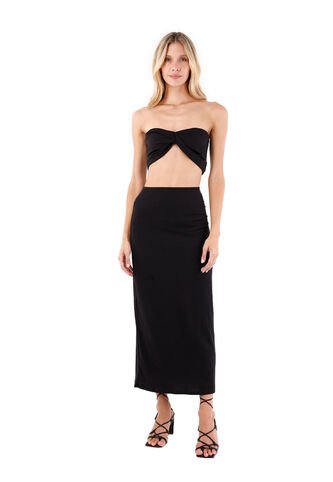 Falda Larga Ecos Negro Mercedes Campuzano Mercedes Campuzano