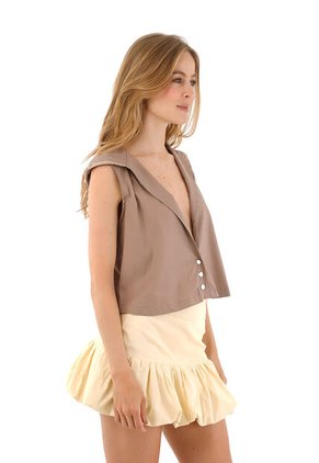 Chaleco Zulima Caqui Mercedes Campuzano