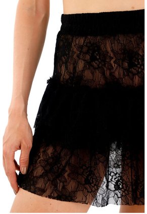 Falda Corta Solana Negro Mercedes Campuzano