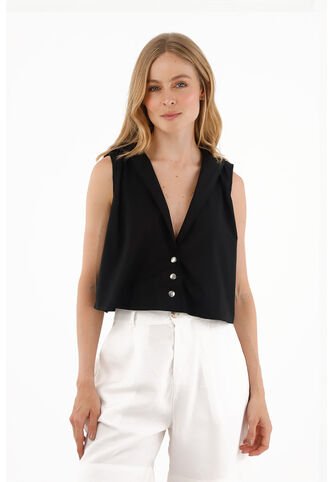 Chaleco Zulima Negro Mercedes Campuzano Mercedes Campuzano