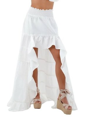 Falda Larga Kelly Marfil Mercedes Campuzano