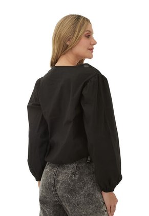 Camisa Lua Negro Mercedes Campuzano