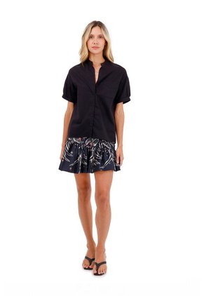 Camisa Palma Negro Mercedes Campuzano