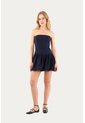 Vestido Corto Freya Azul Oscuro Mercedes Campuzano de Mercedes Campuzano