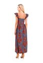 Vestido Largo Flora Palmeras Terracota Mercedes Campuzano de Mercedes Campuzano