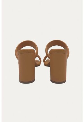 Sandalia Tacón Angelina Beige Mercedes Campuzano