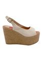 Spadrilla Plataforma Sylvie Beige Mercedes Campuzano de Mercedes Campuzano