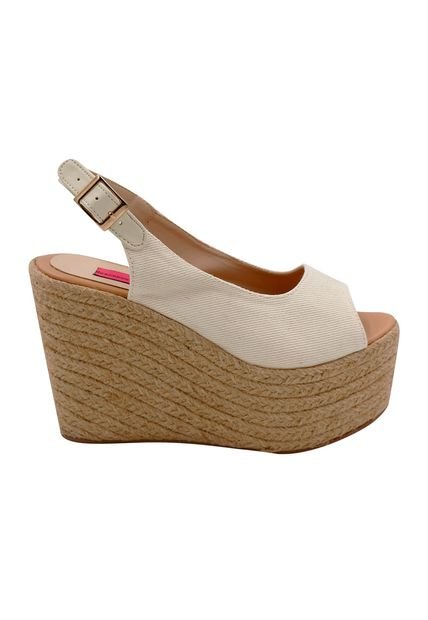 Spadrilla Plataforma Sylvie Beige Mercedes Campuzano