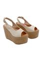 Spadrilla Plataforma Sylvie Beige Mercedes Campuzano de Mercedes Campuzano