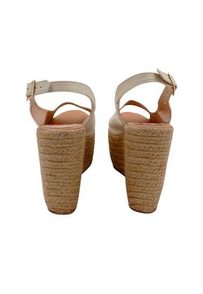 Spadrilla Plataforma Sylvie Beige Mercedes Campuzano