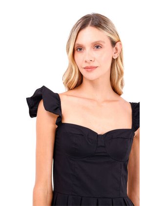 Vestido Largo Mellow Negro Mercedes Campuzano