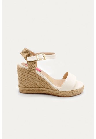 Spadrilla Plataforma Hellene Beige Mercedes Campuzano Mercedes Campuzano