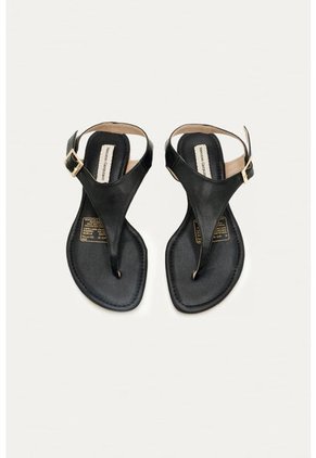 Sandalia Plana Maya Negro Mercedes Campuzano