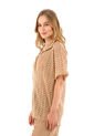 Camisa  Harlow Toupe Mercedes Campuzano de Mercedes Campuzano