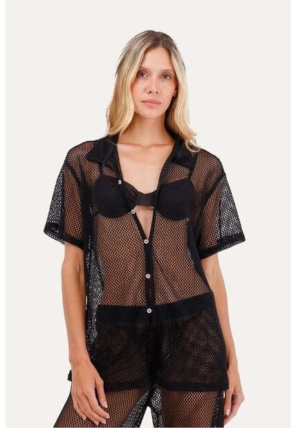Camisa Seyla Negro Mercedes Campuzano
