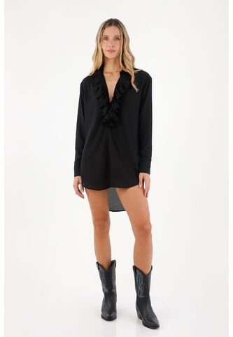 Camisa Freedom  Negro Mercedes Campuzano Mercedes Campuzano