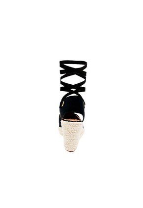Spadrilla Plataforma Sole Negro Mercedes Campuzano