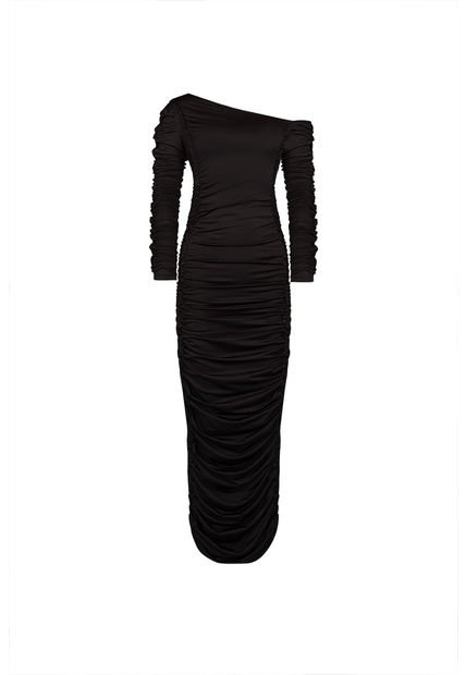 Vestido Largo Chelsea Negro Mercedes Campuzano