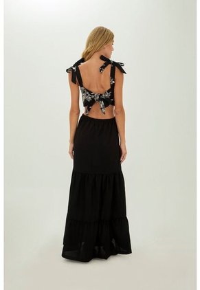 Vestido Largo Muse Negro Mercedes Campuzano