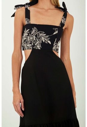 Vestido Largo Muse Negro Mercedes Campuzano