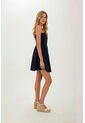 Vestido Corto Serene Azul Oscuro Mercedes Campuzano de Mercedes Campuzano