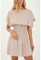 Vestido Corto Phoebe Beige Mercedes Campuzano de Mercedes Campuzano