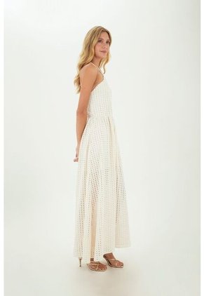 Vestido Largo Regine Beige Mercedes Campuzano